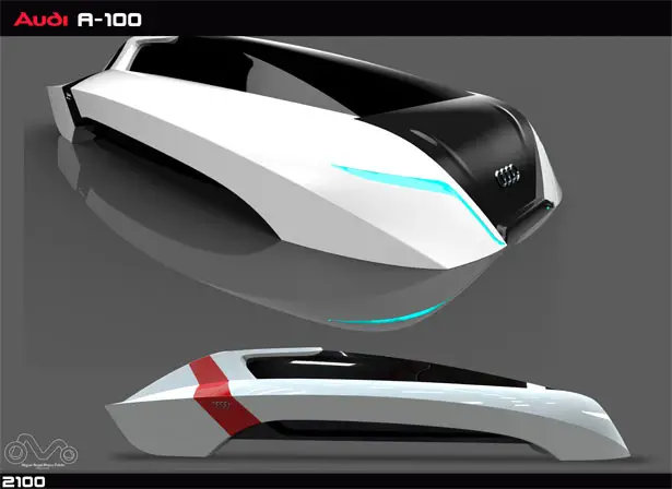 Futuristic AUDI A-100 Car Concept Proposal for The Year of 2100 by Miguel Angel Mojica Pulido