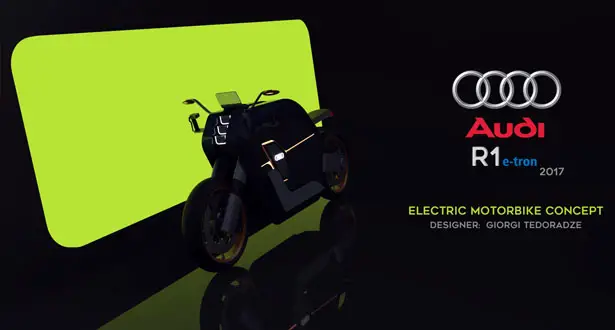 Futuristic R1 e-Tron Concept Motorcycle Proposal for Audi