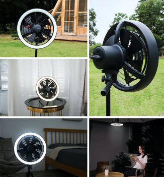 AURA Portable Multifunction Fan with Ambient Light Adapts Well in Multiple Scenarios