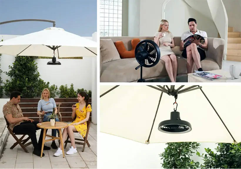 AURA Portable Convertible Fan with Ambient Light