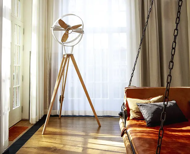 Aura Minimalist Standing Fan by Marco Gallegos