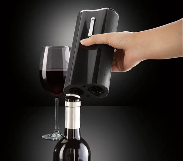 Automatic Wine Opener and Foil Cutter Opens 60 Bottles Per Charge
