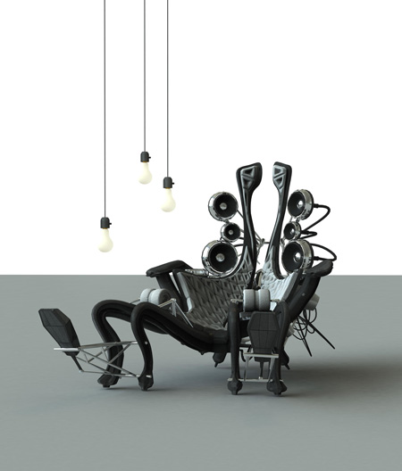 Autonomous Living Unit : Futuristic Chair by Eduardo McIntosh