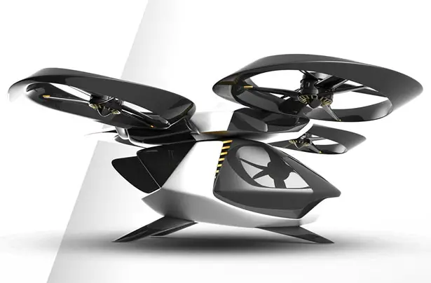 Autonomous Passenger Drone Features Modular Design for Different Situations  - Tuvie Design