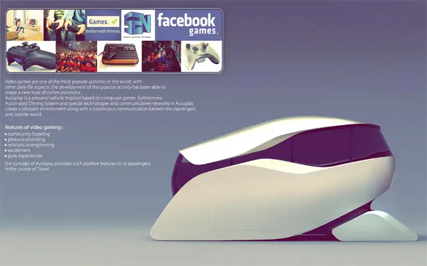 Futuristic Autoplay Concept Car for Gamers