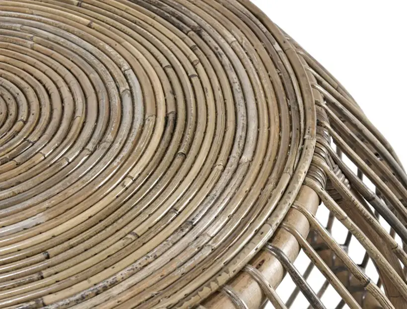 Ava Rattan Drum Coffee Table