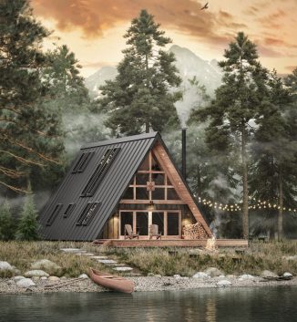 AYFRAYM: Modern, Portable A-Frame Cabin Version of Classic Vacation Home in The 1960s