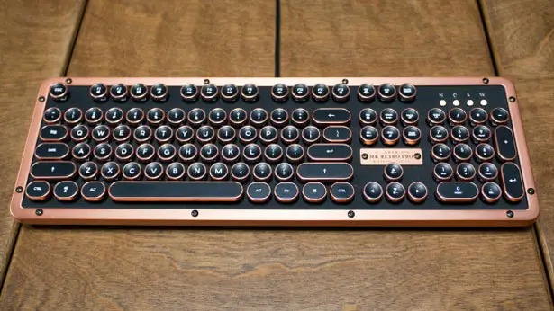 Azio Industry Luxury Vintage Keyboard