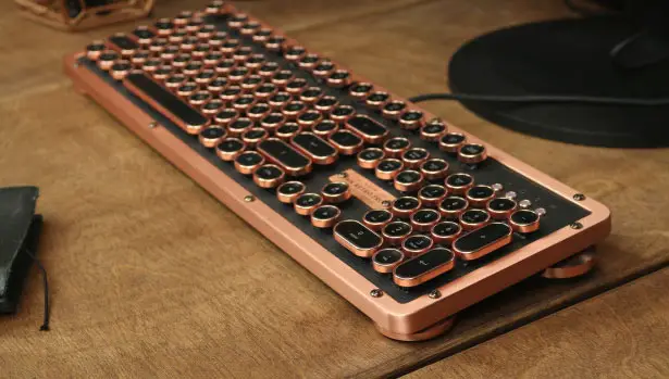 Azio Industry Luxury Vintage Keyboard