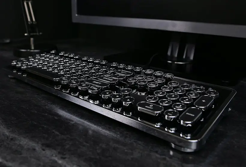 Azio MK-Retro Typewriter-Style Mechanical Keyboard