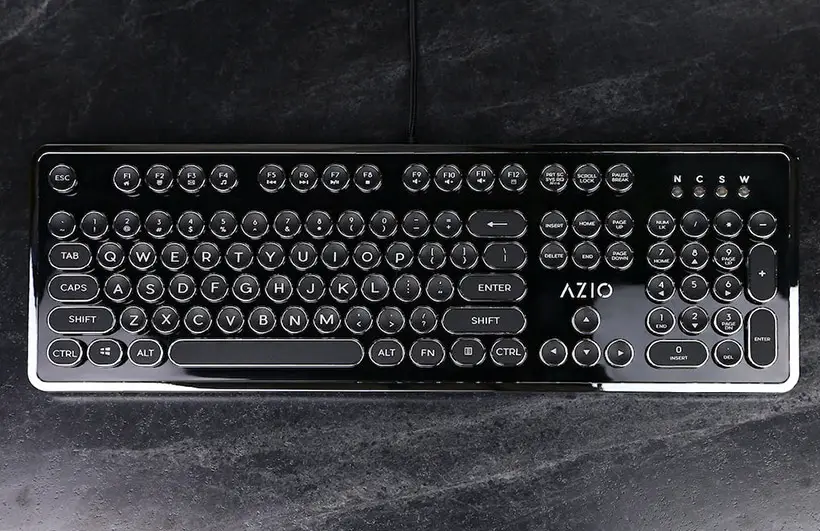 Azio MK-Retro Typewriter-Style Mechanical Keyboard