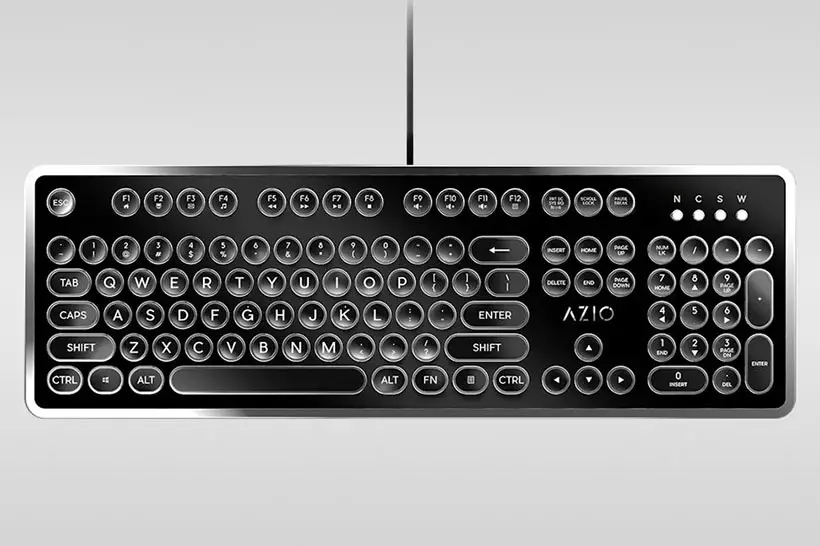 Azio MK-Retro Typewriter-Style Mechanical Keyboard