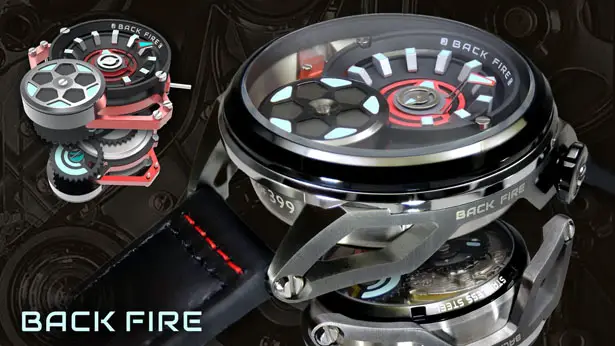 Cool BackFire Automatic Watch Integrates Automobile's Transmission System In Its Mechanism