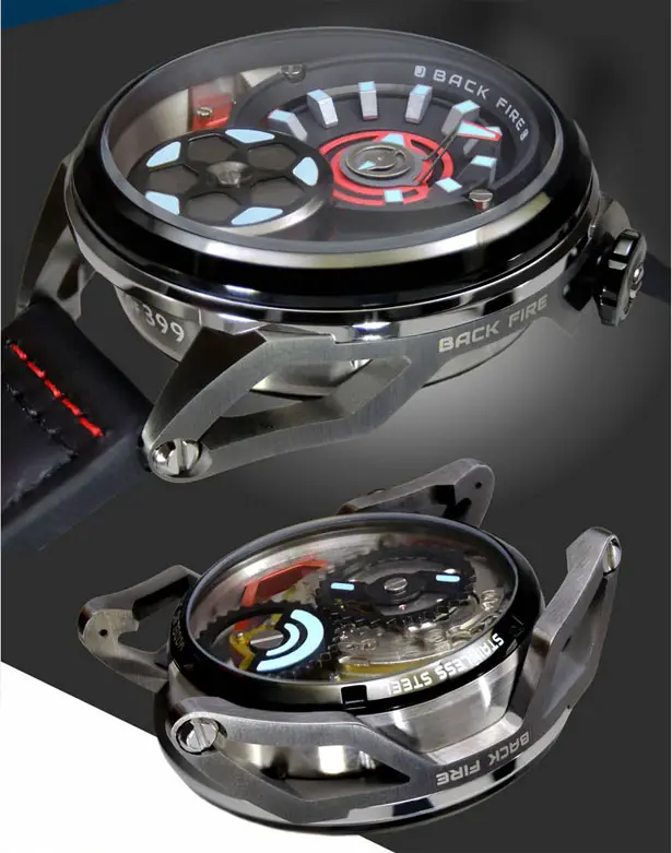 Cool BackFire Automatic Watch Integrates Automobile's Transmission System In Its Mechanism