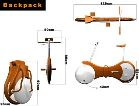 backpack bicycle