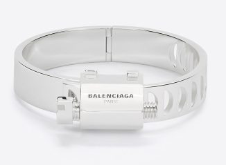 Luxurious Balenciaga Tool Bracelet in Silver with Cool Bolt Detail