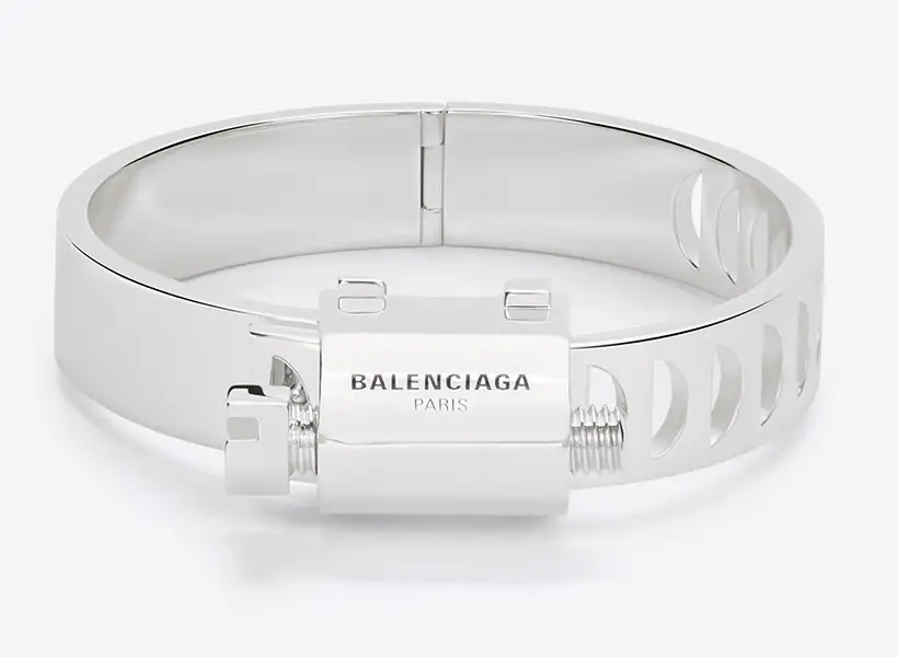 Luxurious Balenciaga Tool Bracelet in Silver