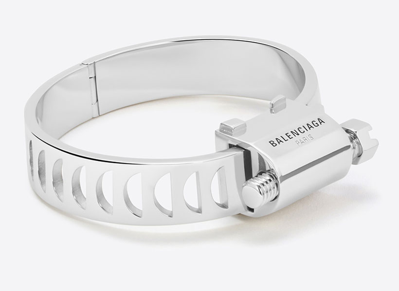 Luxurious Balenciaga Tool Bracelet in Silver