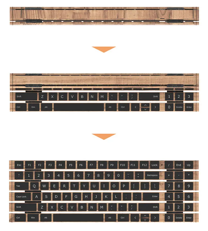 Bamboo Slips Keyboard by Bruce Tao