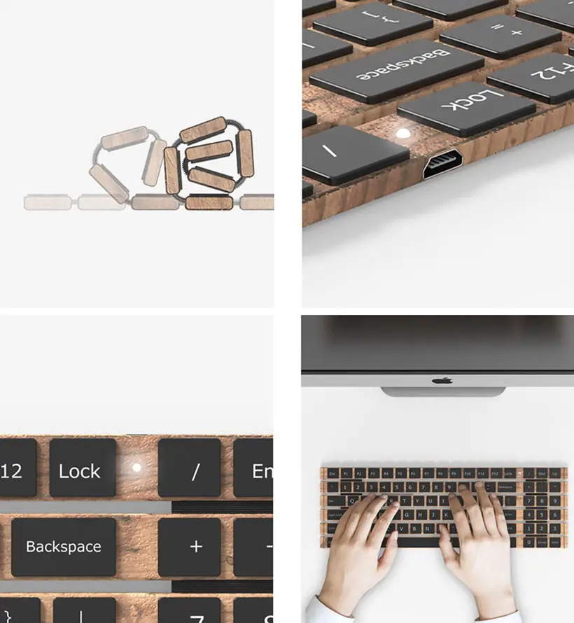 Bamboo Slips Keyboard by Bruce Tao