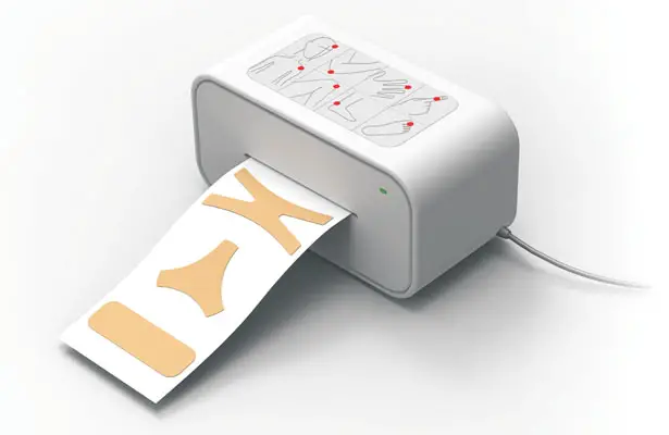 Band-Aid Printer Concept by Han Like, Liu Peng, Ren Mingjun, Wei Chenjie, Yang Xiao, Liu Peng