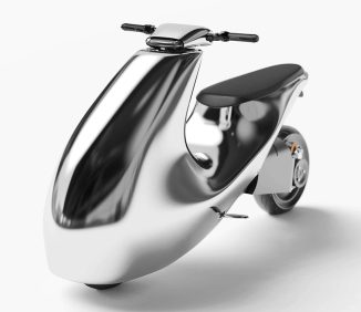 Futuristic Nano Electric Scooter Is Made from Rolex Steel and Polished to A Sterling Silver