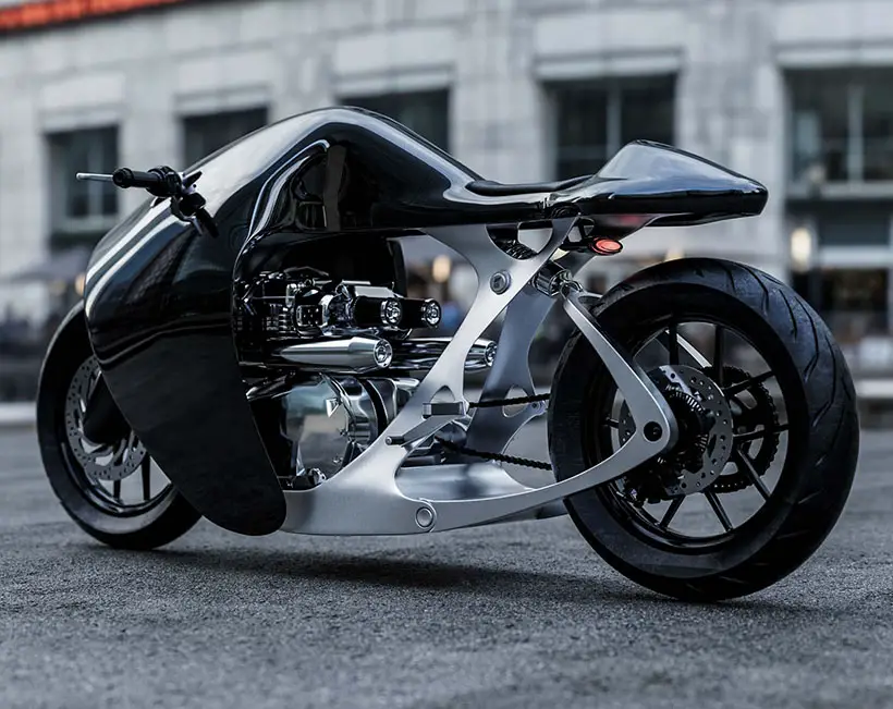 Futuristic Bandit9 Supermarine Motorbike
