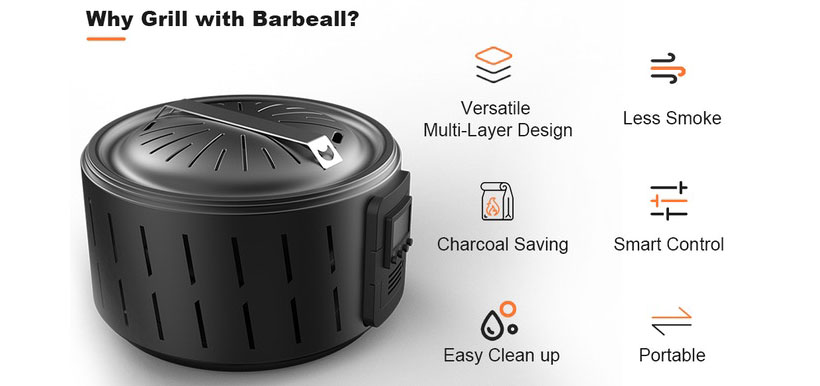 Barbeall - Portable Charcoal Grill