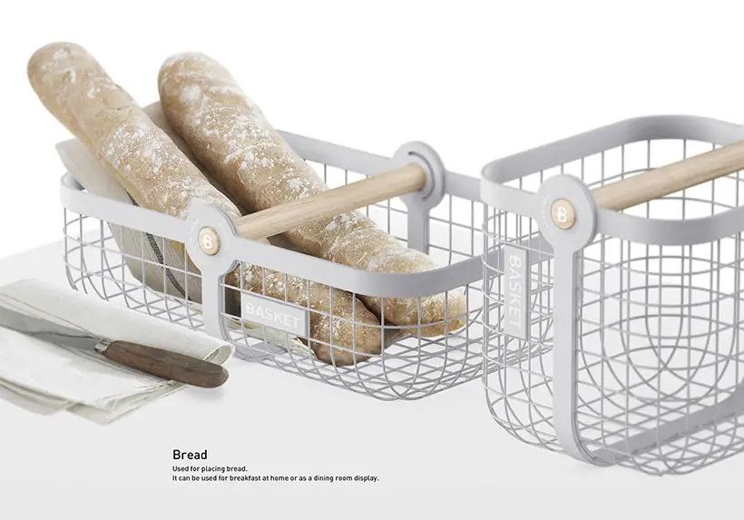 Transformable Basket Concept From Low to Tall in One Swing by Kong Li