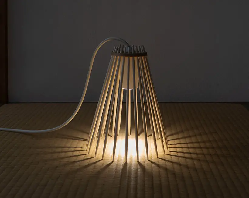 Basketclub Lamp Shade Crafted from Chopsticks