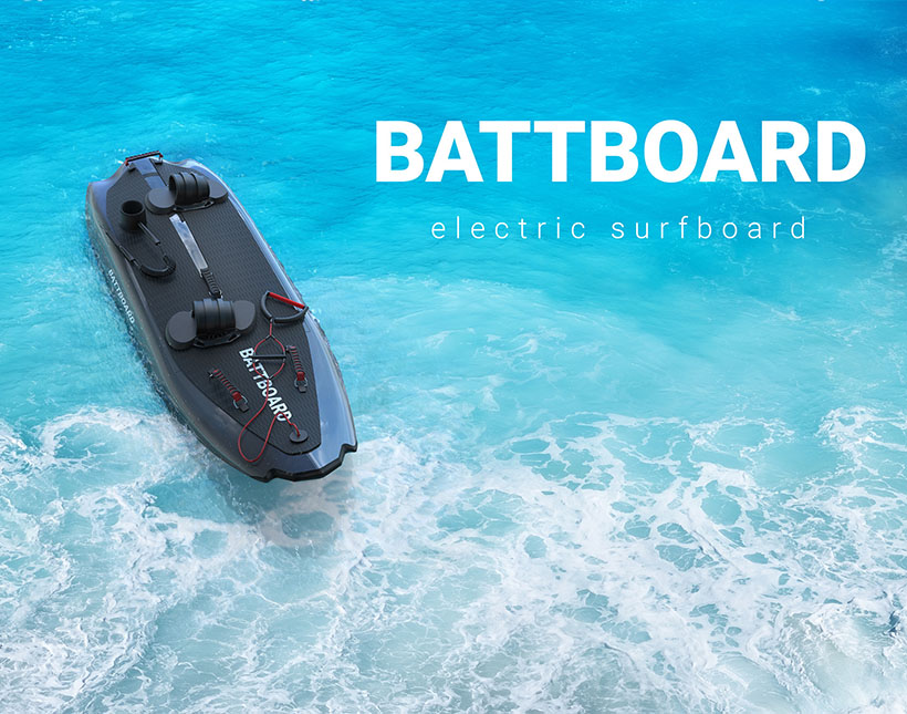 BATTBOARD Electric Surfboard by Art-Up Studio
