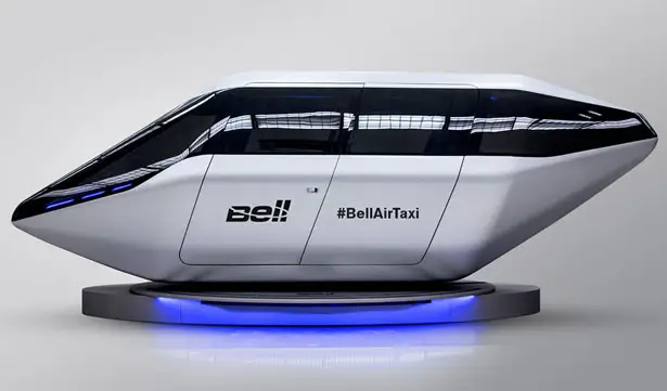 Futuristic Bell Helicopter Air Taxi Concept Transportation