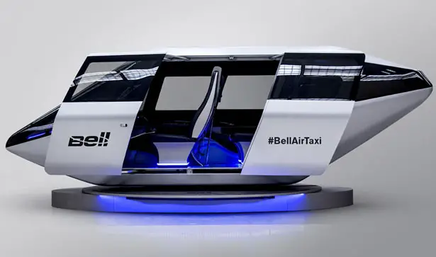 Futuristic Bell Helicopter Air Taxi Concept Transportation