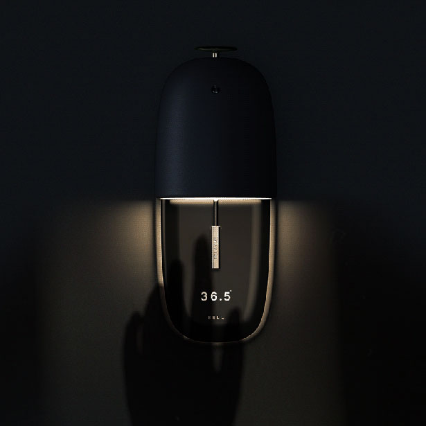 BELL Combines a Doorbell with Built-In Temperature Sensor by Dawn BYSJ, S-W K, and HyeJung Jin