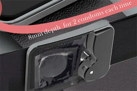 beltbuckle with sliding condom inside