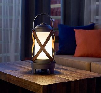 Kichler Berryhill Portable Bluetooth LED Table Lamp with Rustic Style and Built-In Speaker