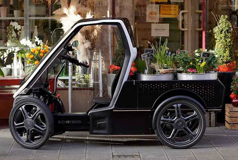 Bio-Hybrid Cargo Pickup - Next Generation Electric Cargo Bike with Open Cargo Bed