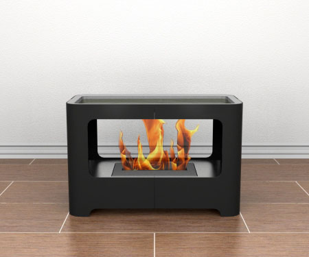 bio kamin fireplace with air humidifier
