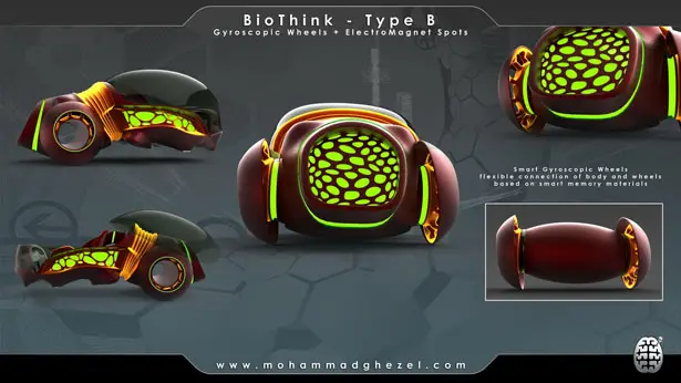 BioThink Futuristic Vehicle by Mohammad Ghezel