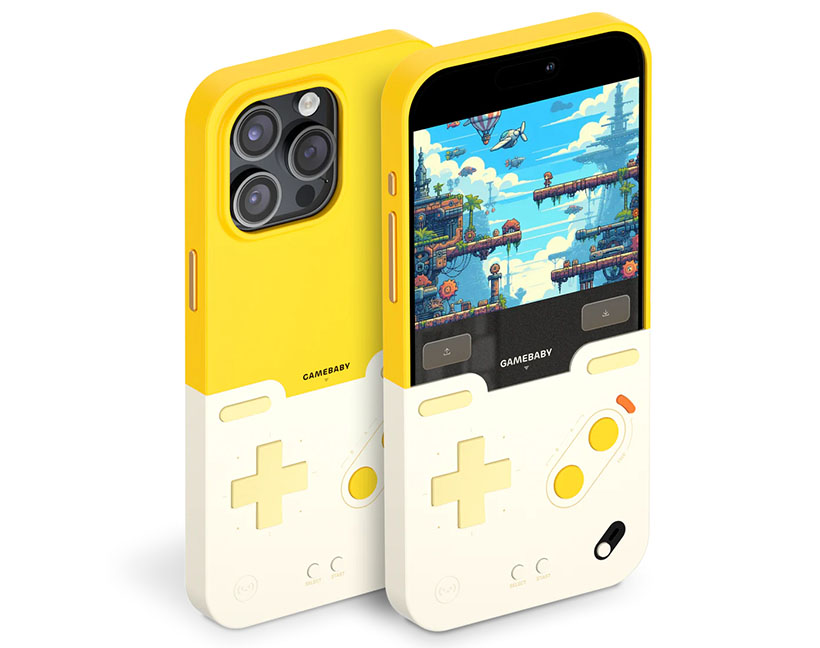 BitmoLab Game Baby iPhone 15 Case with Retro Gaming Superpowers