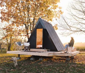 Bivvi Cabin – Affordable, Sustainable A-Frame Cabin for Outdoor Enthusiasts