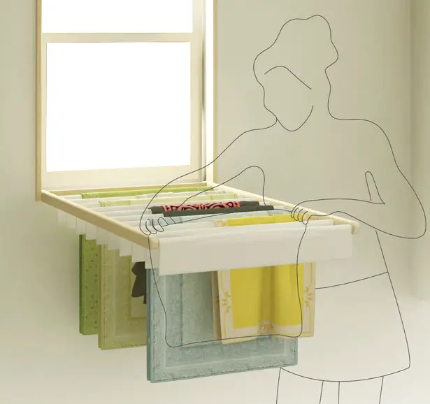 Blindry Window Blind and Laundry Rack by Kim Bobin and Ko Kyungeun