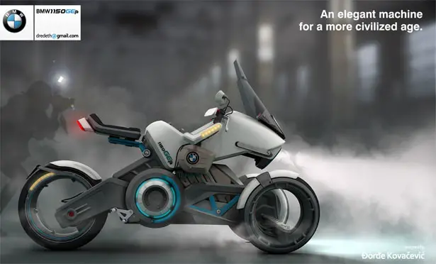 BMW 1150GEth Tesla Motion : Futuristic Concept e-Bike Inspired by A Video Game