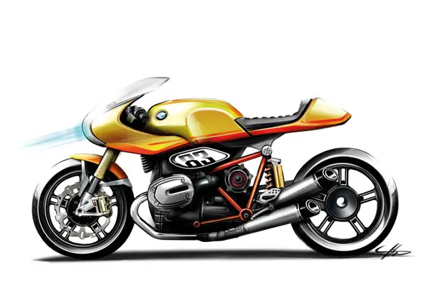 BMW Concept Ninety Motorcycle as Tribute to BMW Motorrad Which Turns 40 This Year