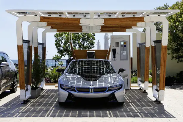 BMW i : Solar Carport Concept with Glass-on-Glass Solar Modules