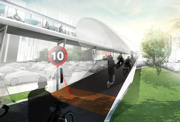 BMW Vision E³ Way Elevated Road for Electric Bikes