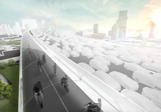 BMW Vision E³ Way Elevated Road for Electric Bikes