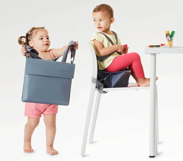 Bombol Pop-up Booster offers Sturdy Seat and Folds Flat When not In Use