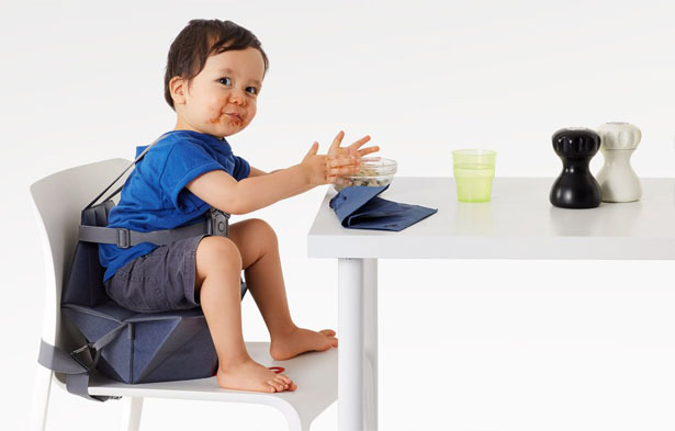 Bombol Pop-up Booster offers Sturdy Seat and Folds Flat When not In Use
