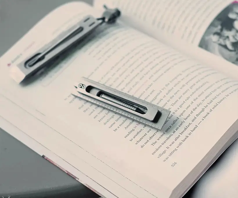 The BookBond Pen - Titanium Multitool Bookmark and a Pen in One